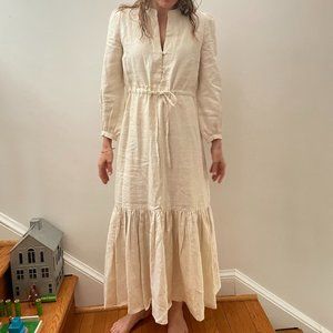 Emerson Fry India Collection Cream Linen Long Sleeve